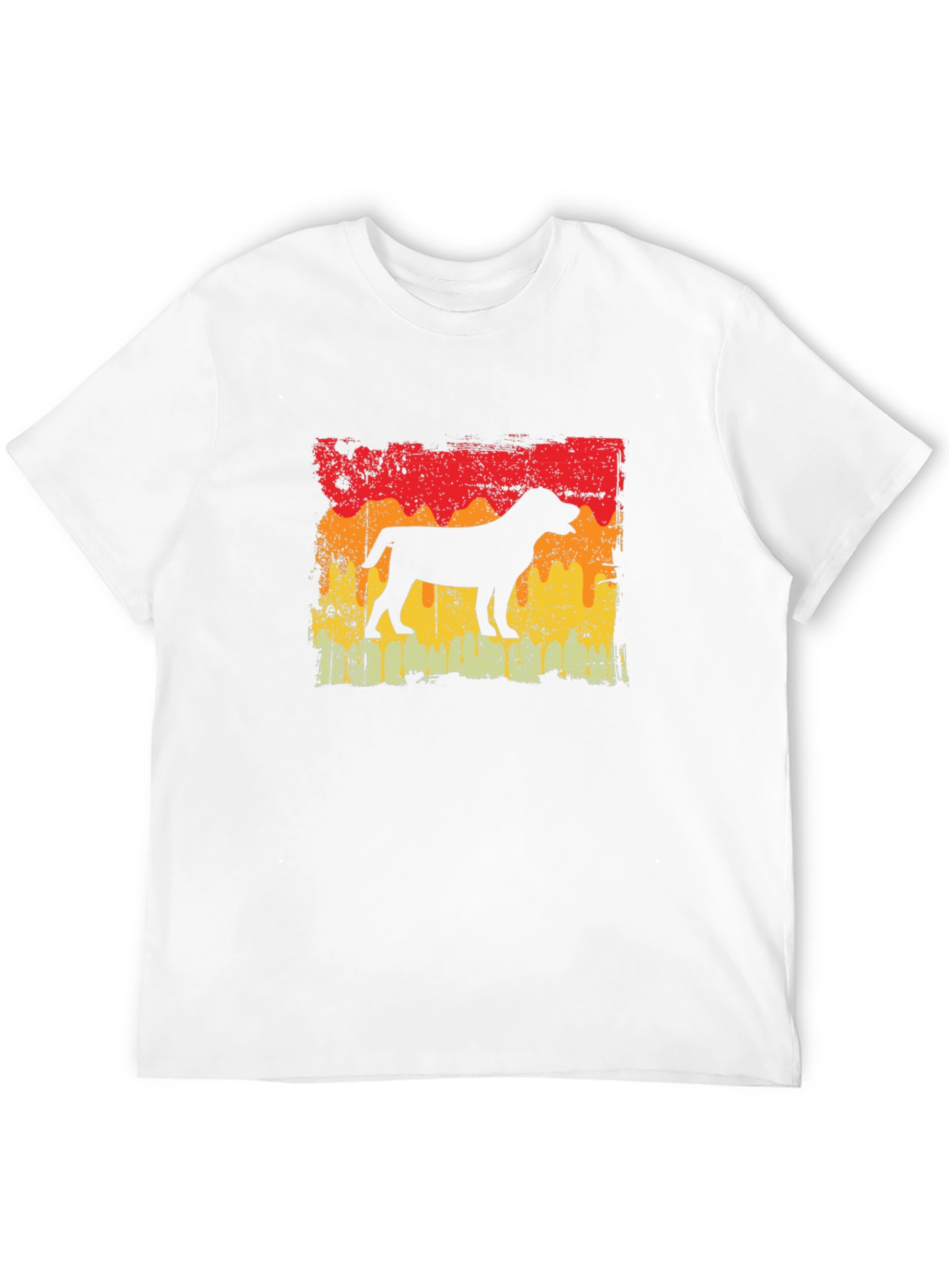 Vintage Dog Silhouette Graphic T-Shirt