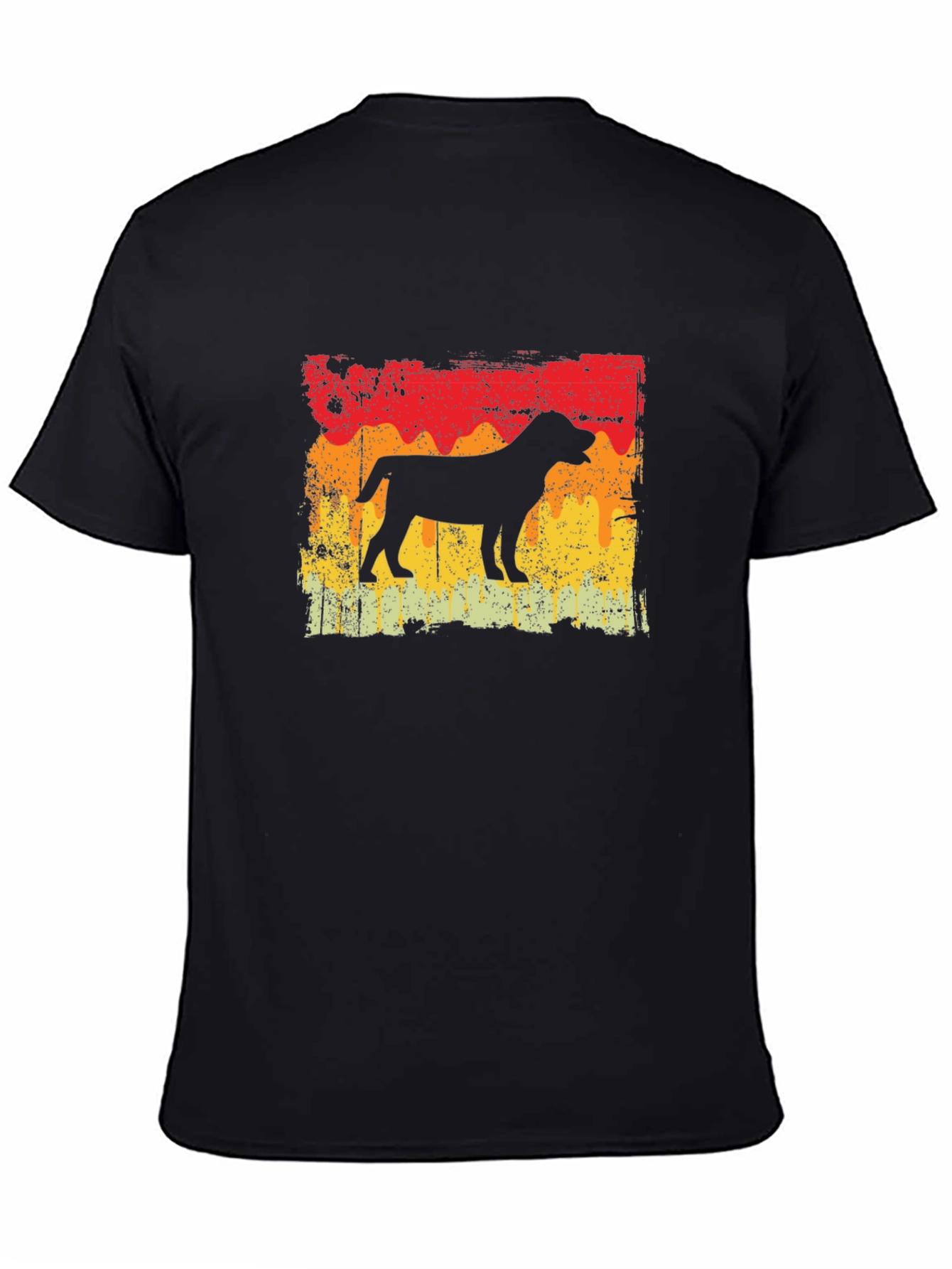 Vintage Dog Silhouette Graphic T-Shirt