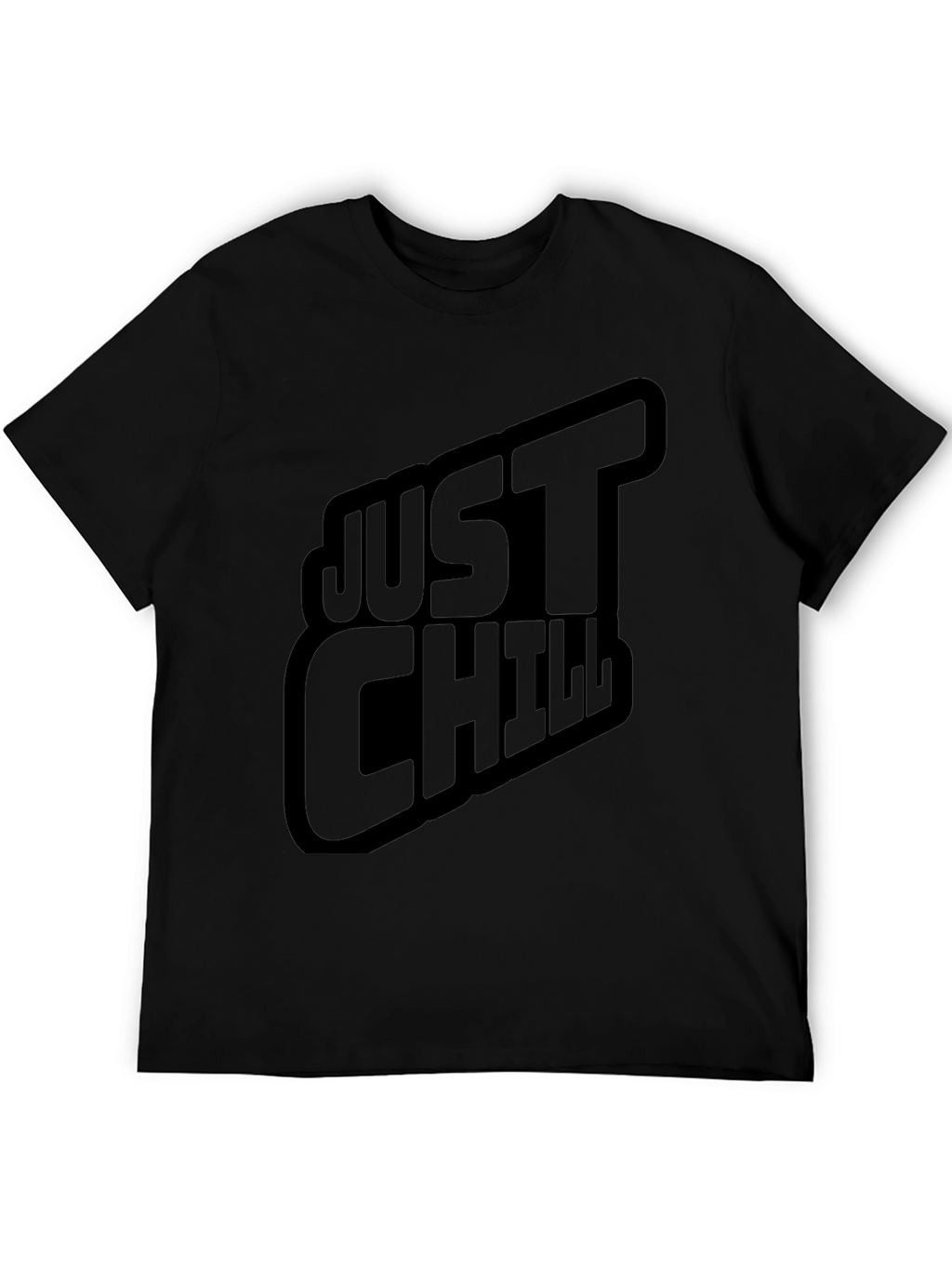 Just Chill Black T-Shirt for Men
