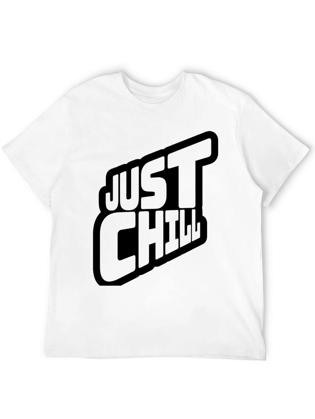 Just Chill Black T-Shirt for Men