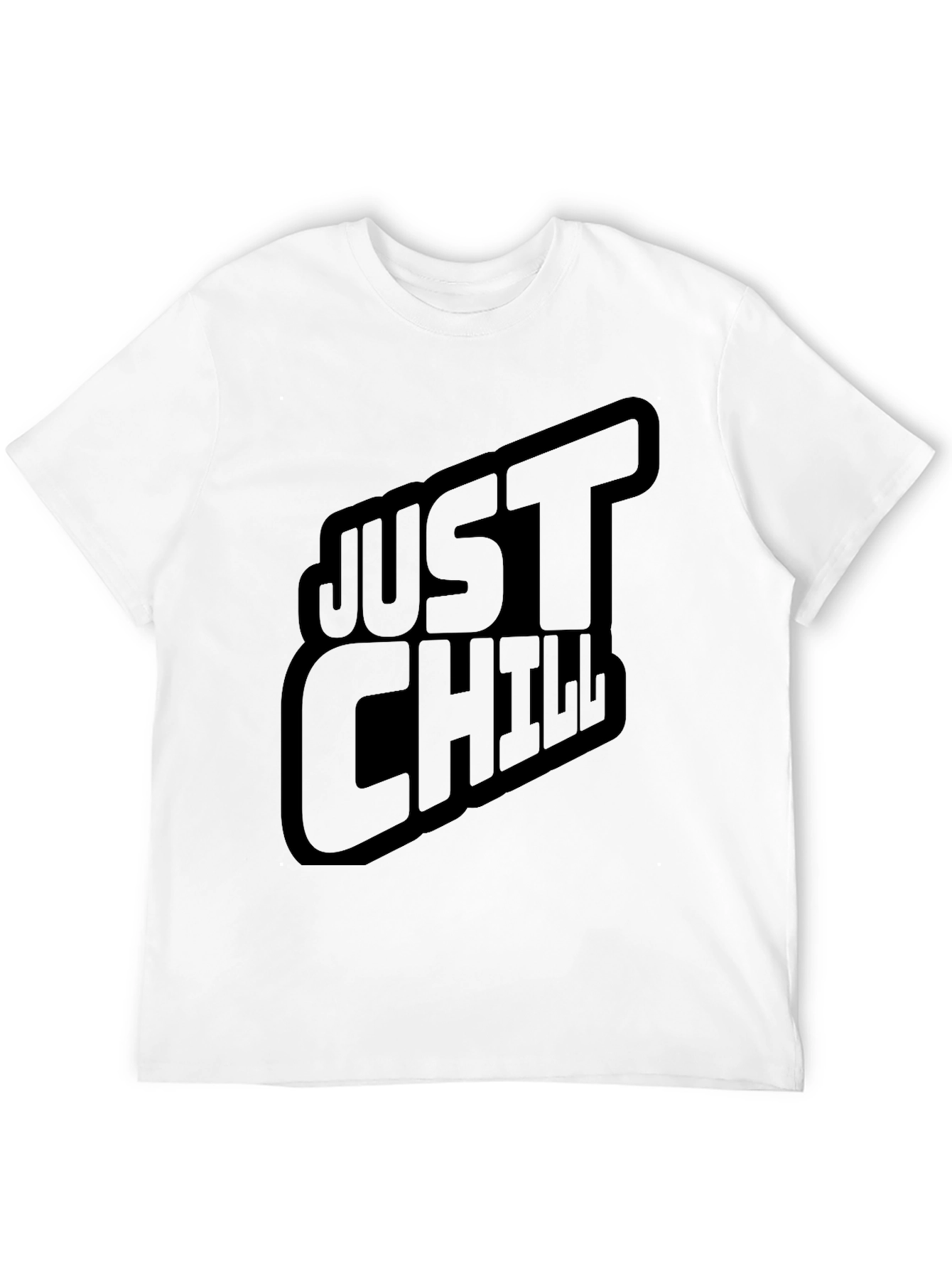 Just Chill Black T-Shirt for Men