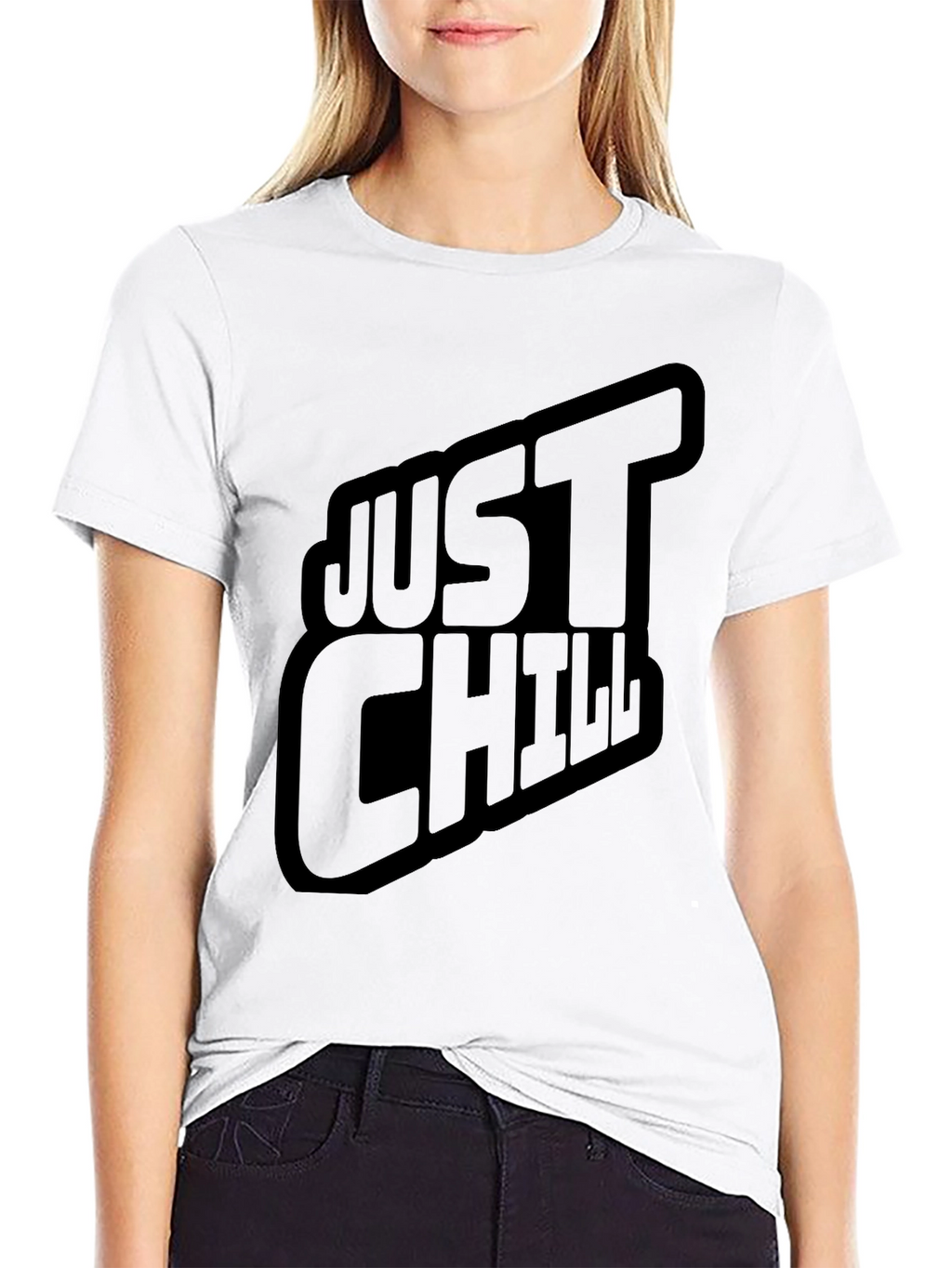 Just Chill Black T-Shirt for Men