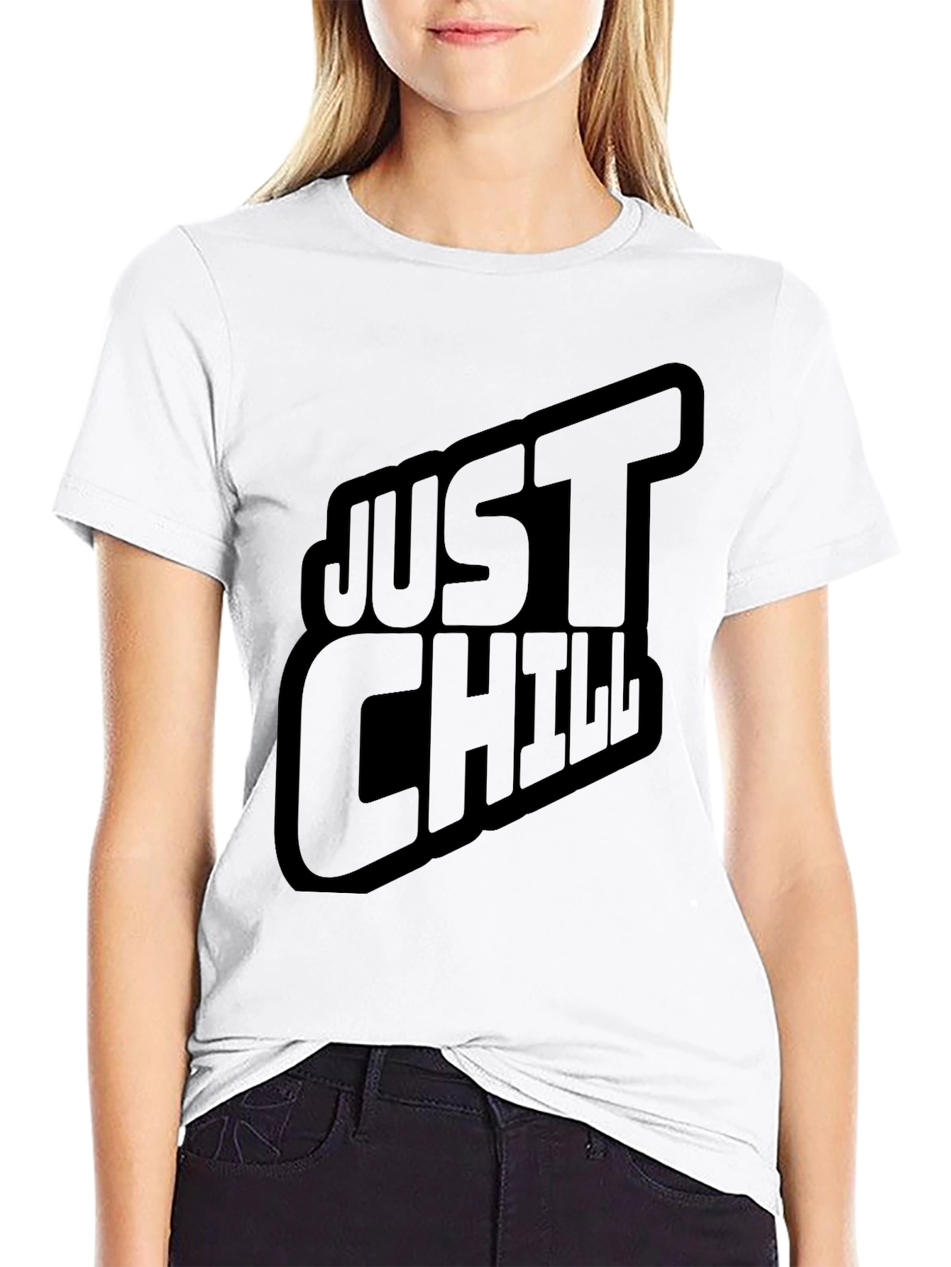 Just Chill Black T-Shirt for Men