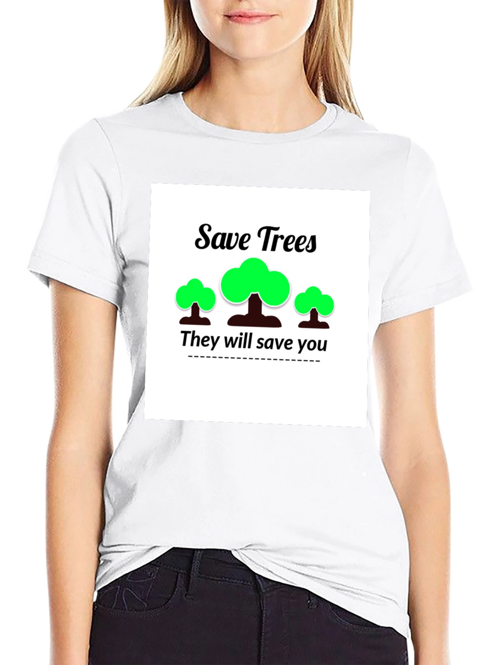 Eco-Friendly Save Trees Graphic T-Shirt