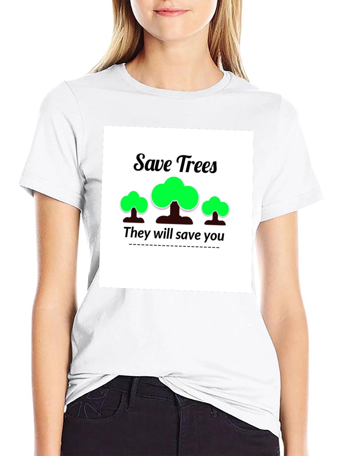 Eco-Friendly Save Trees Graphic T-Shirt