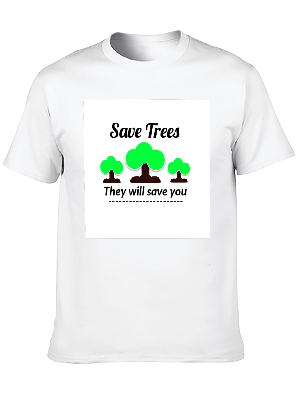 Eco-Friendly Save Trees Graphic T-Shirt