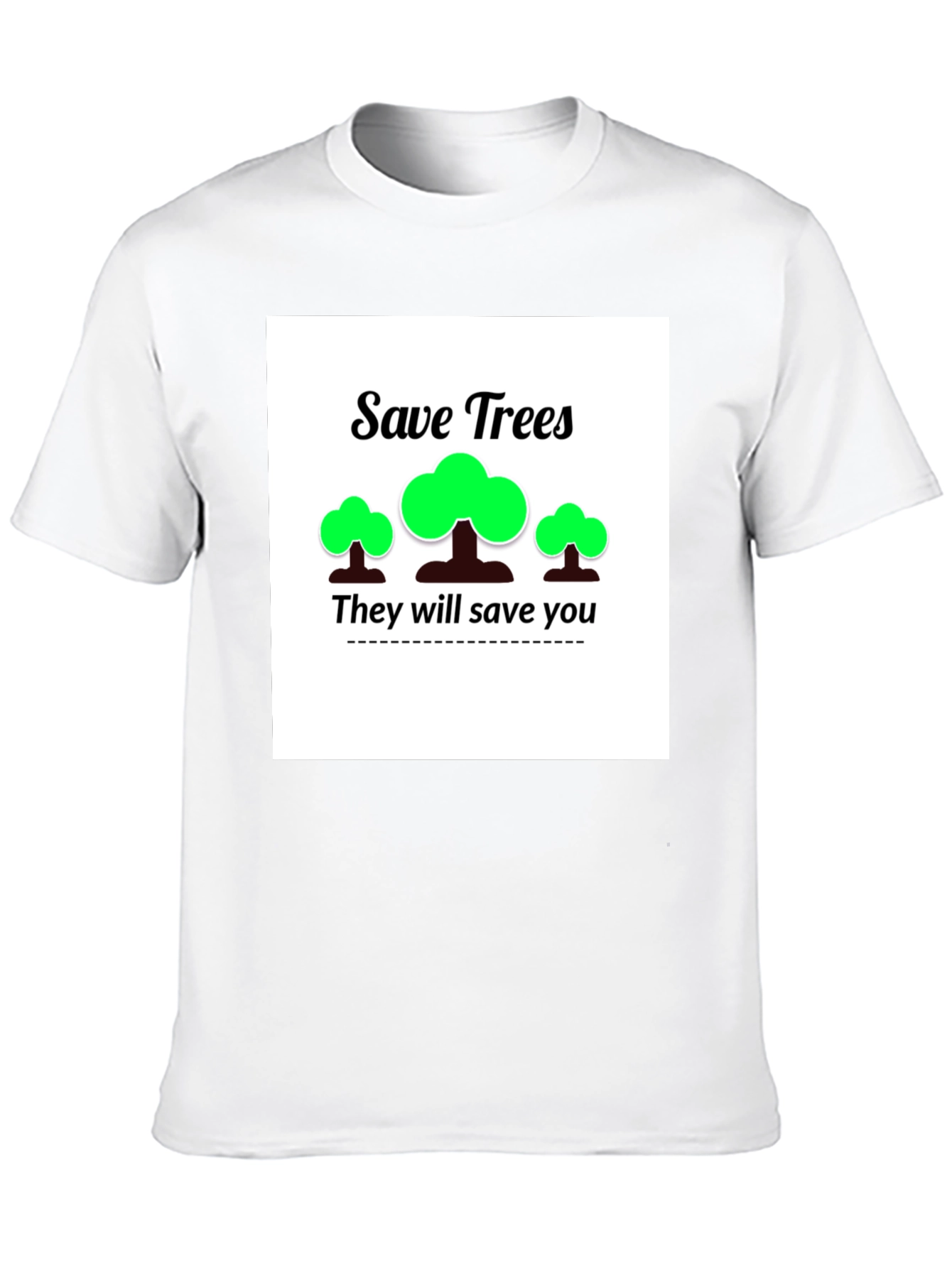 Eco-Friendly Save Trees Graphic T-Shirt