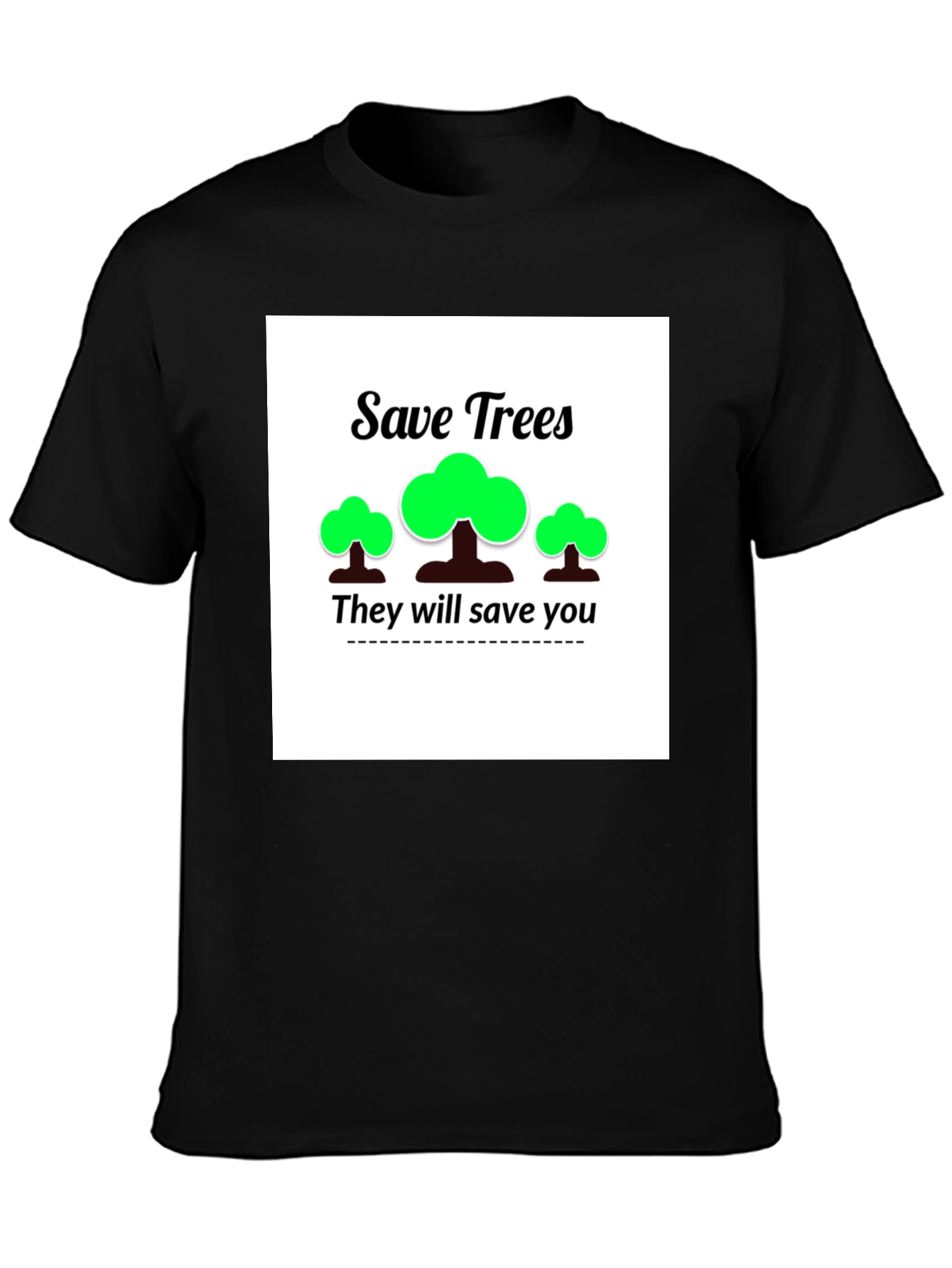 Eco-Friendly Save Trees Graphic T-Shirt