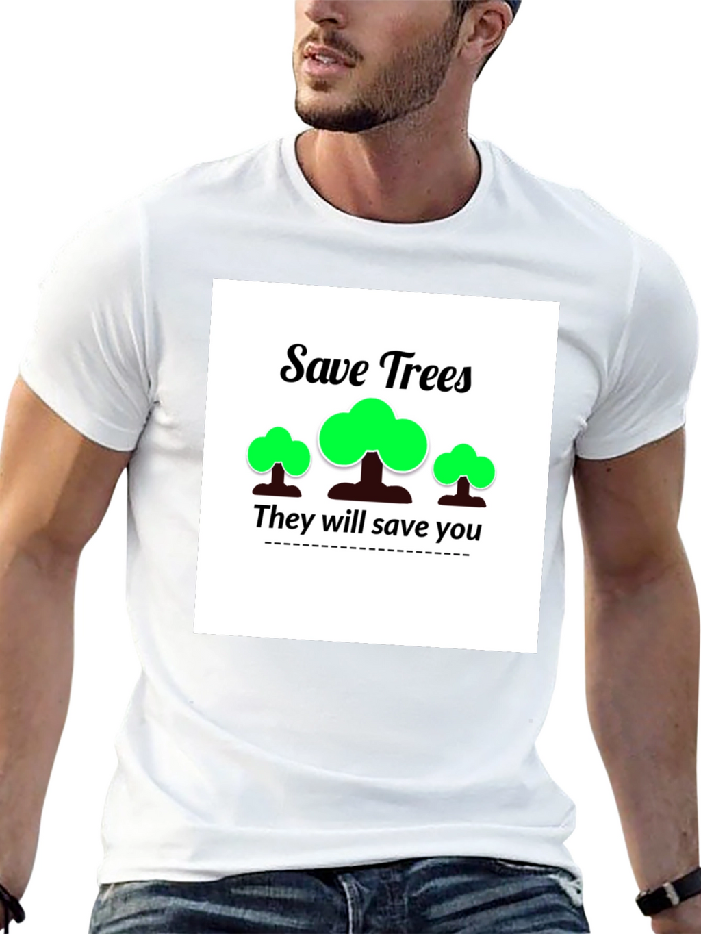 Eco-Friendly Save Trees Graphic T-Shirt