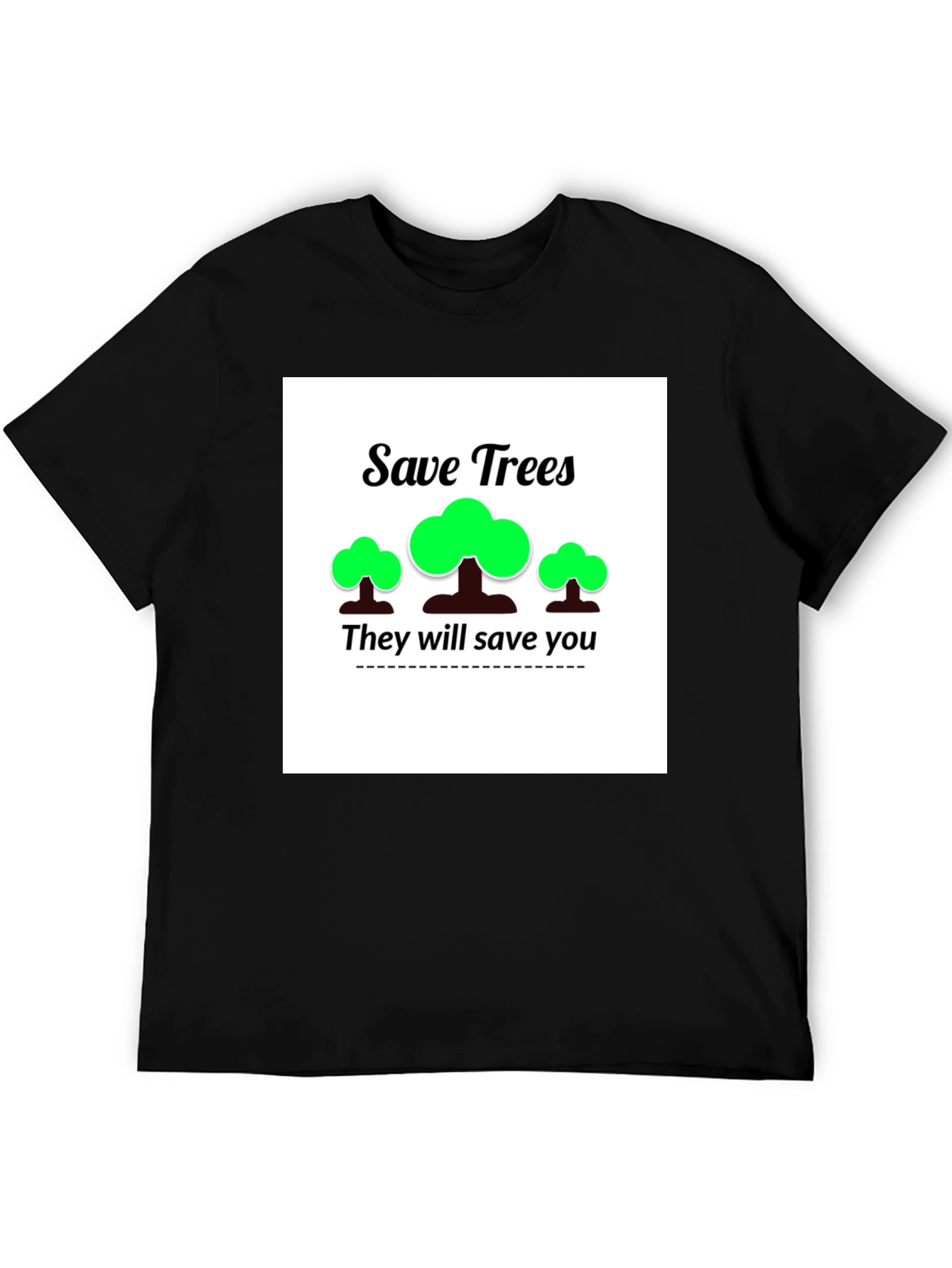 Eco-Friendly Save Trees Graphic T-Shirt