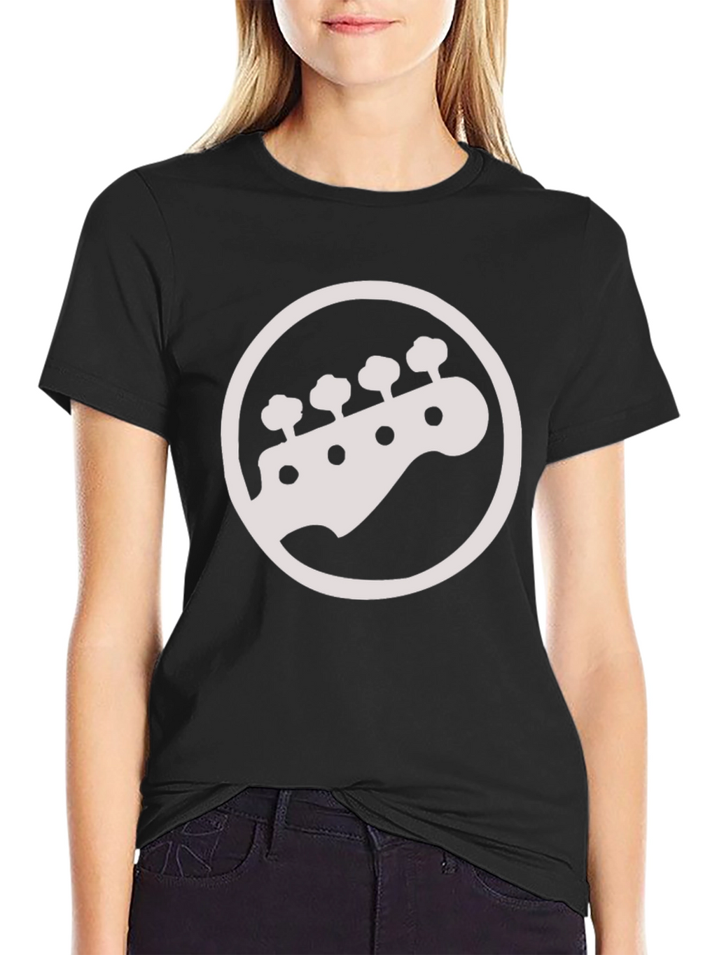 Bass Guitar Headstock T-Shirt - Music Lover Tee