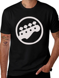 Bass Guitar Headstock T-Shirt - Music Lover Tee