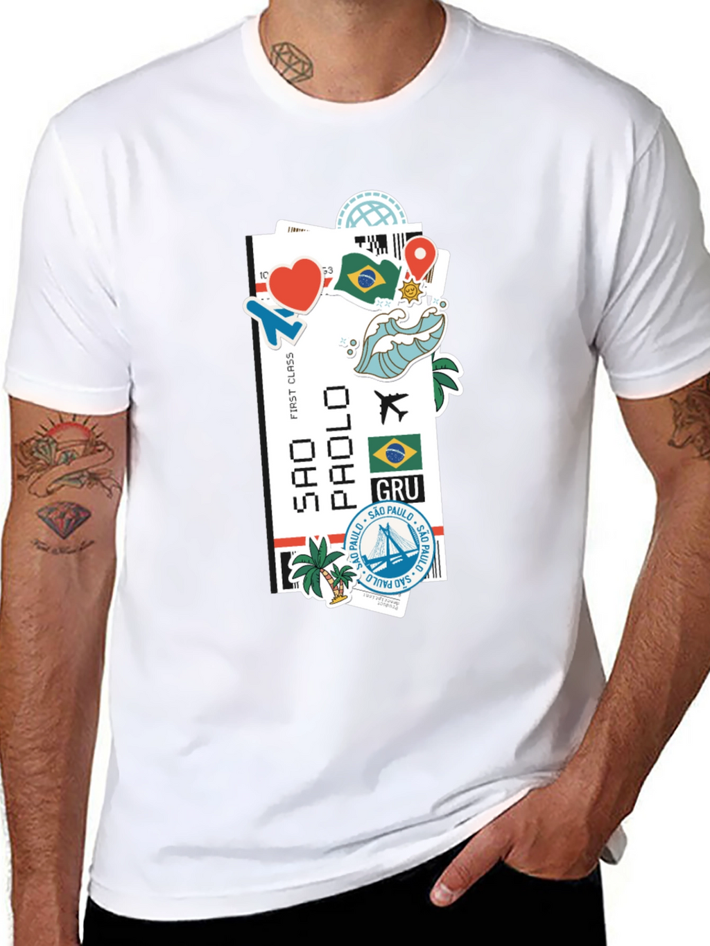 Sao Paulo Ticket Graphic T-Shirt