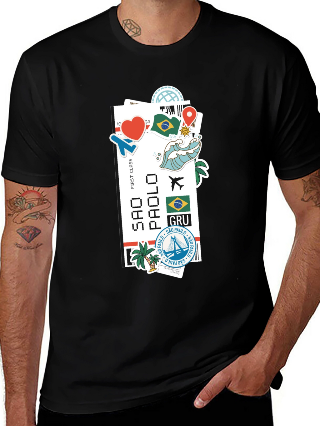 Sao Paulo Ticket Graphic T-Shirt
