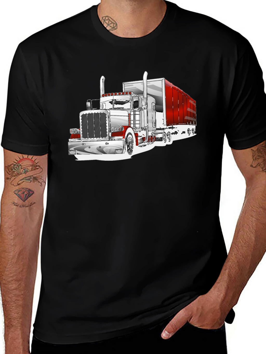 Truck Graphic T-Shirt - Black