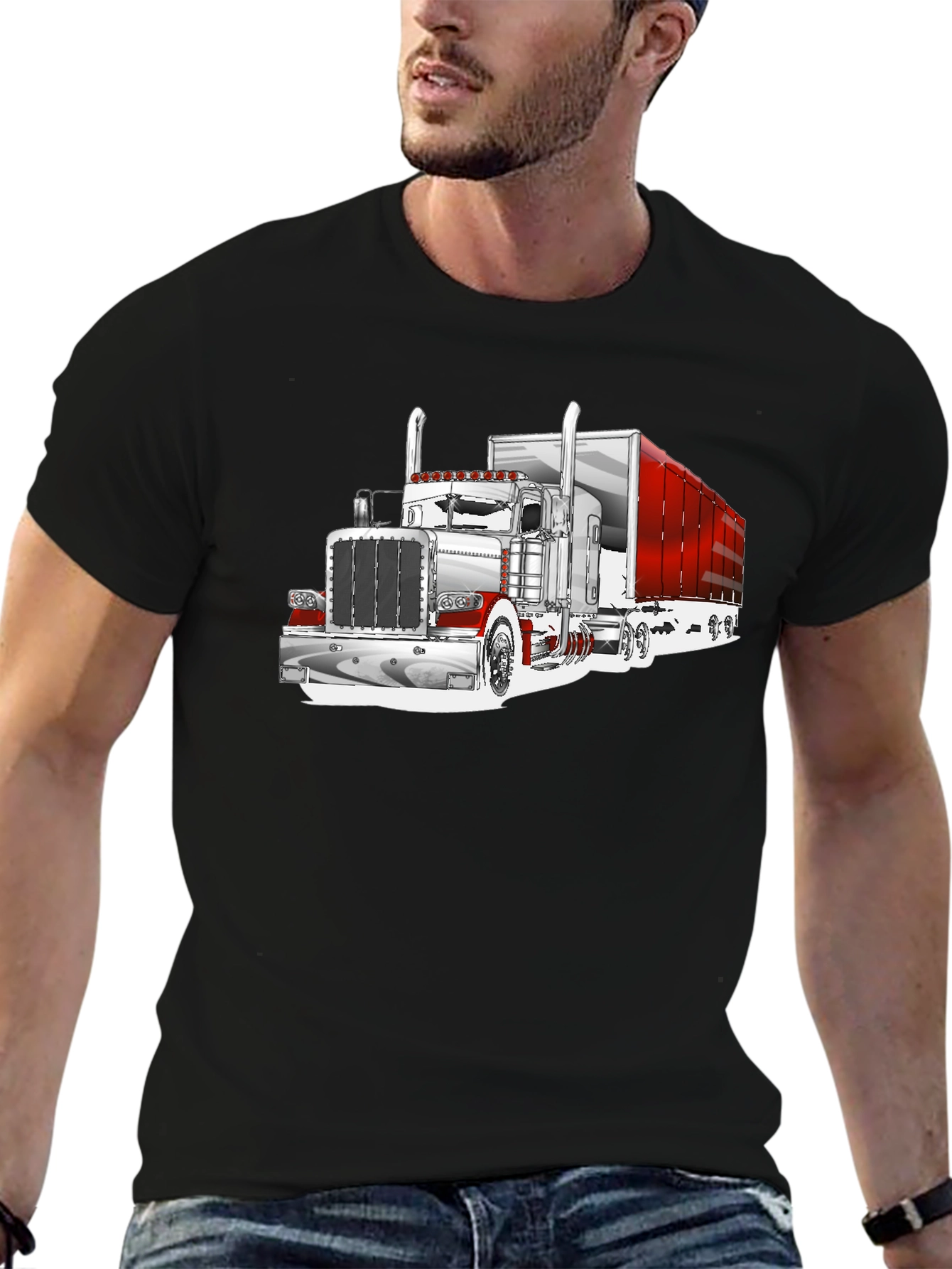 Truck Graphic T-Shirt - Black