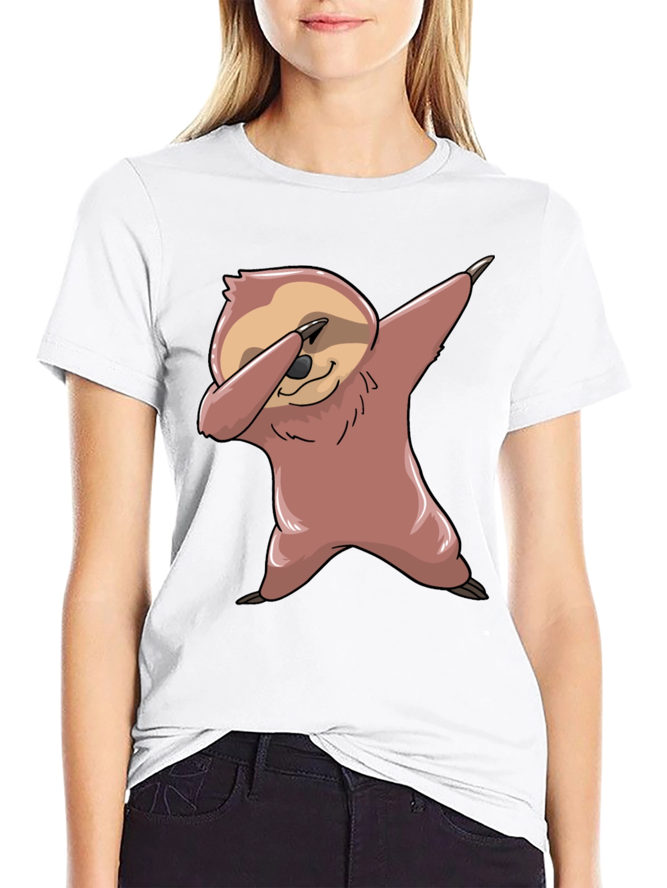 Dabbing Sloth Graphic Tee - Funny & Trendy!