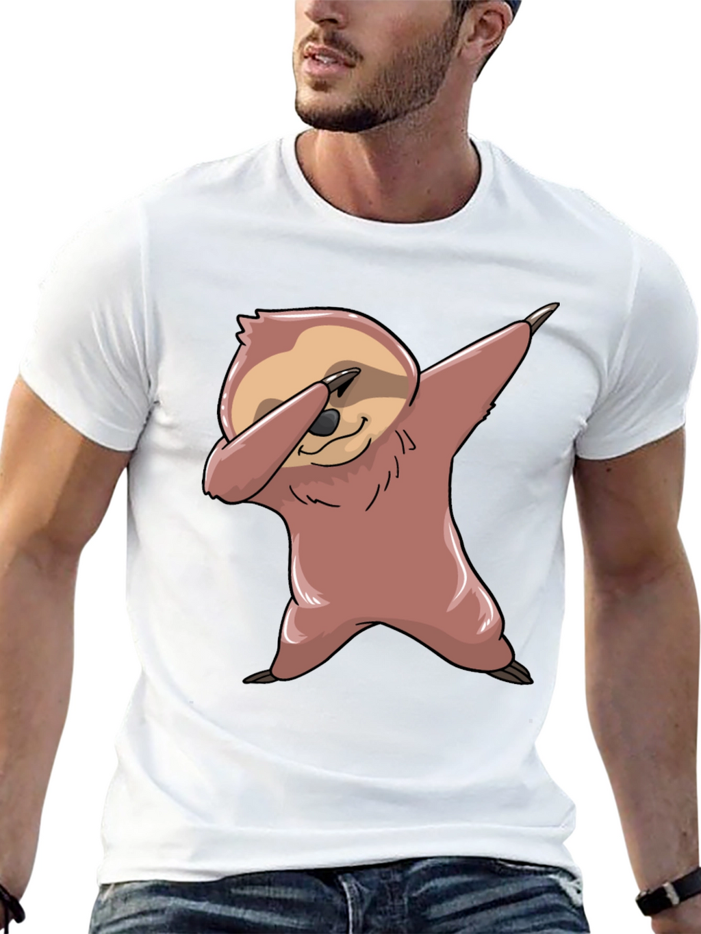 Dabbing Sloth Graphic Tee - Funny & Trendy!