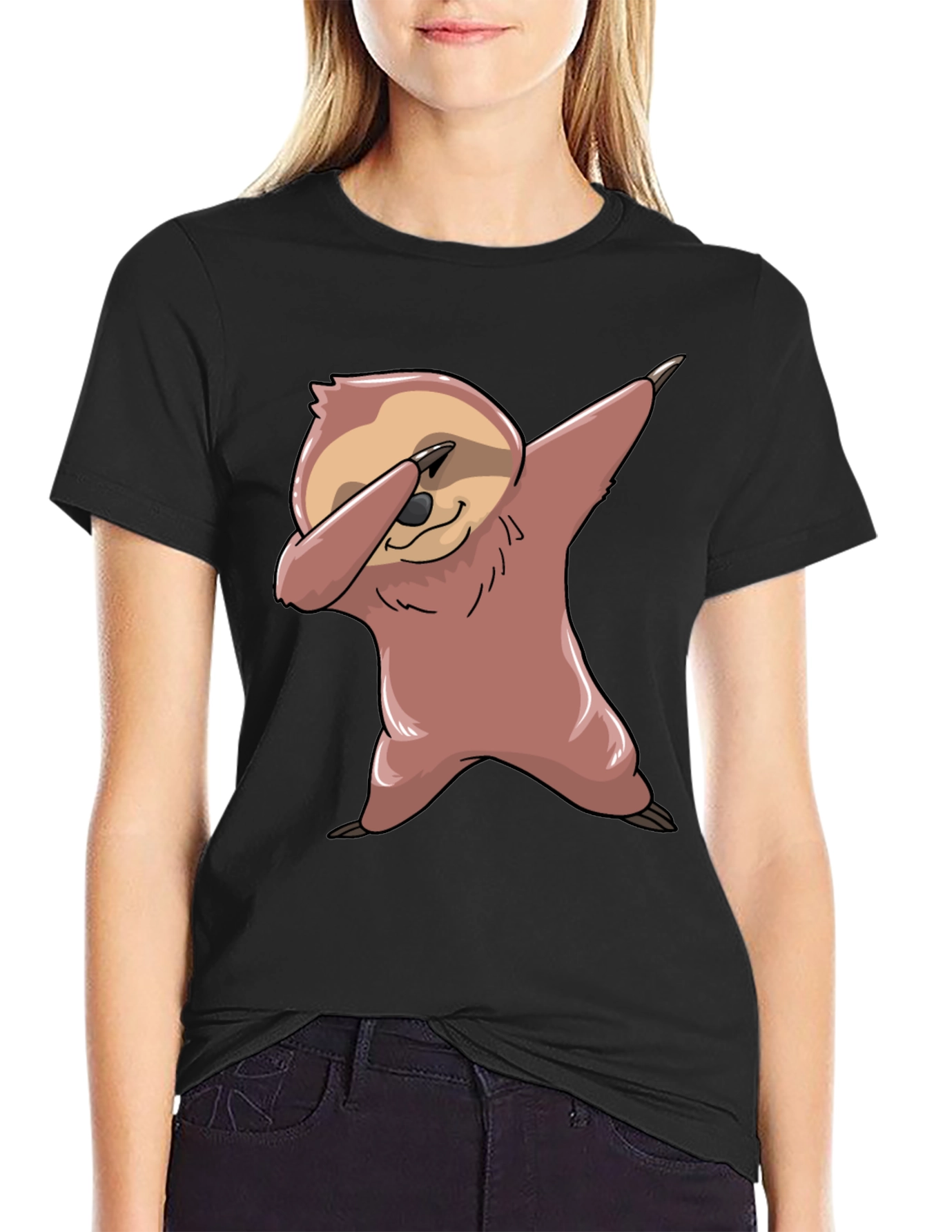 Dabbing Sloth Graphic Tee - Funny & Trendy!