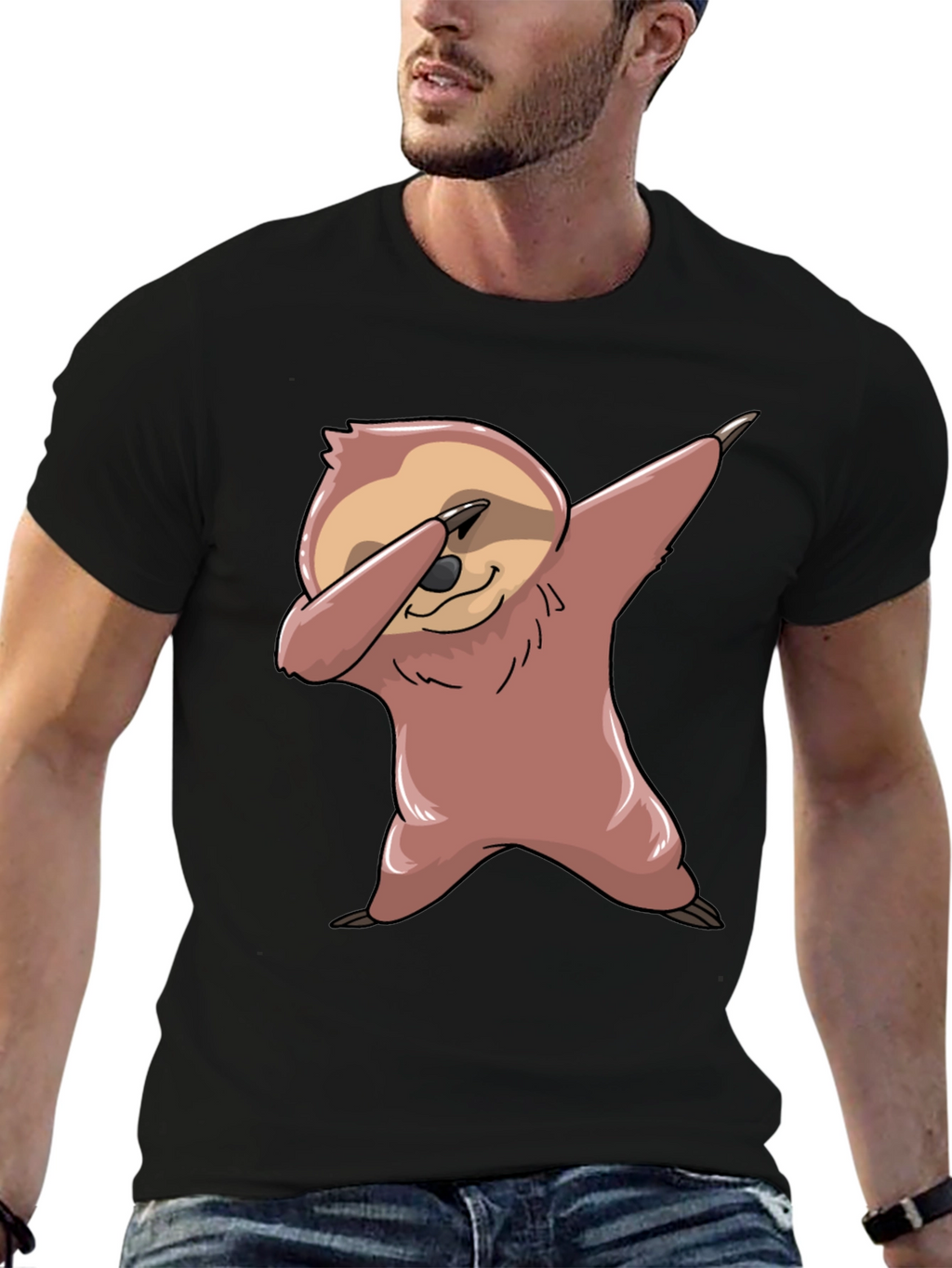 Dabbing Sloth Graphic Tee - Funny & Trendy!