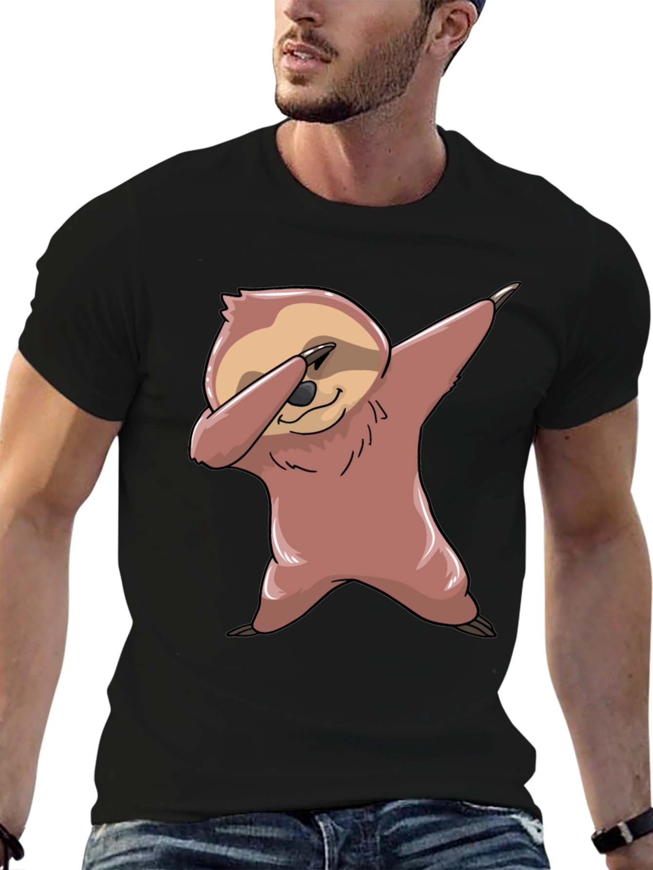 Dabbing Sloth Graphic Tee - Funny & Trendy!