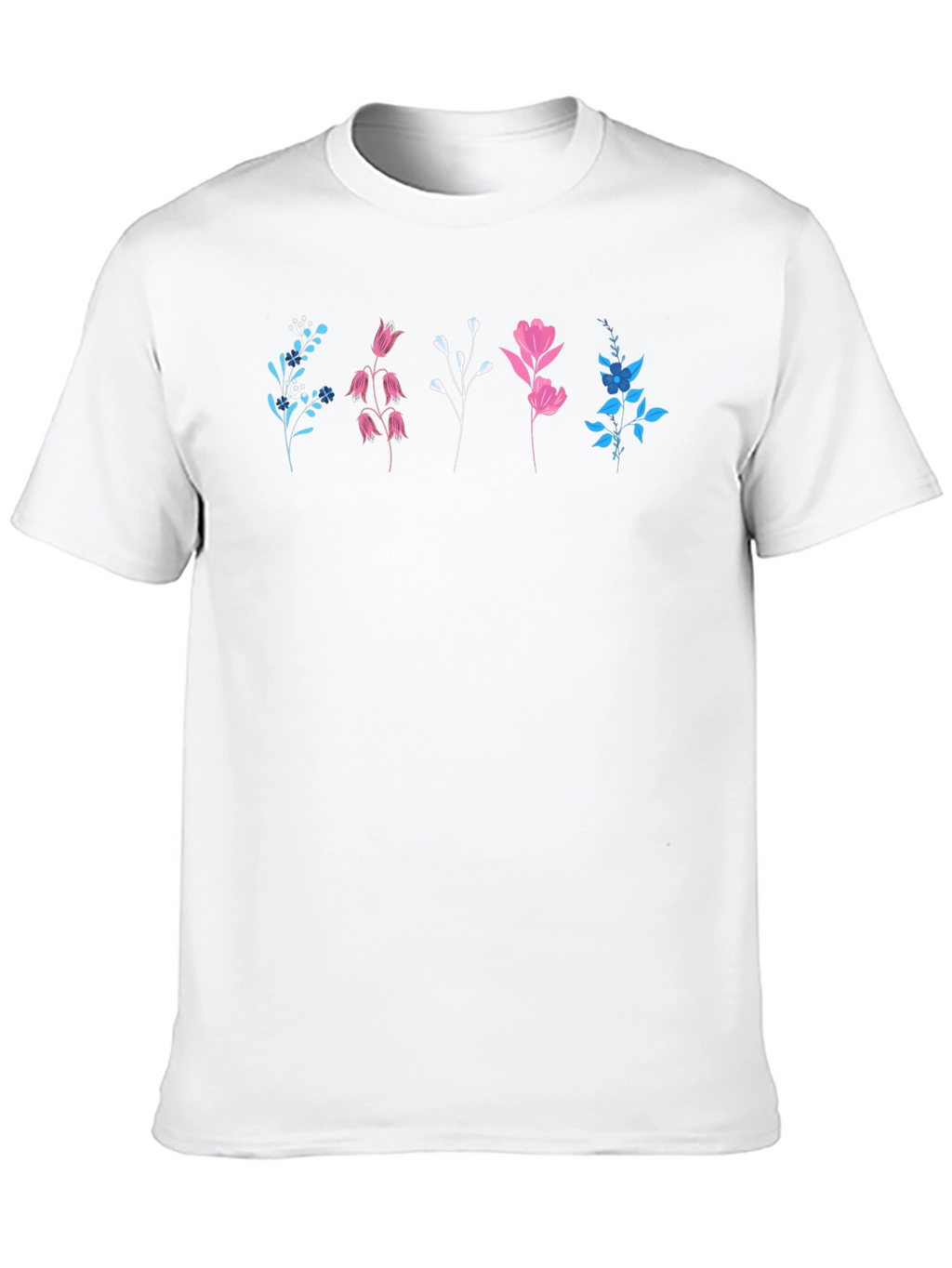Floral Print Black T-Shirt - Casual Style
