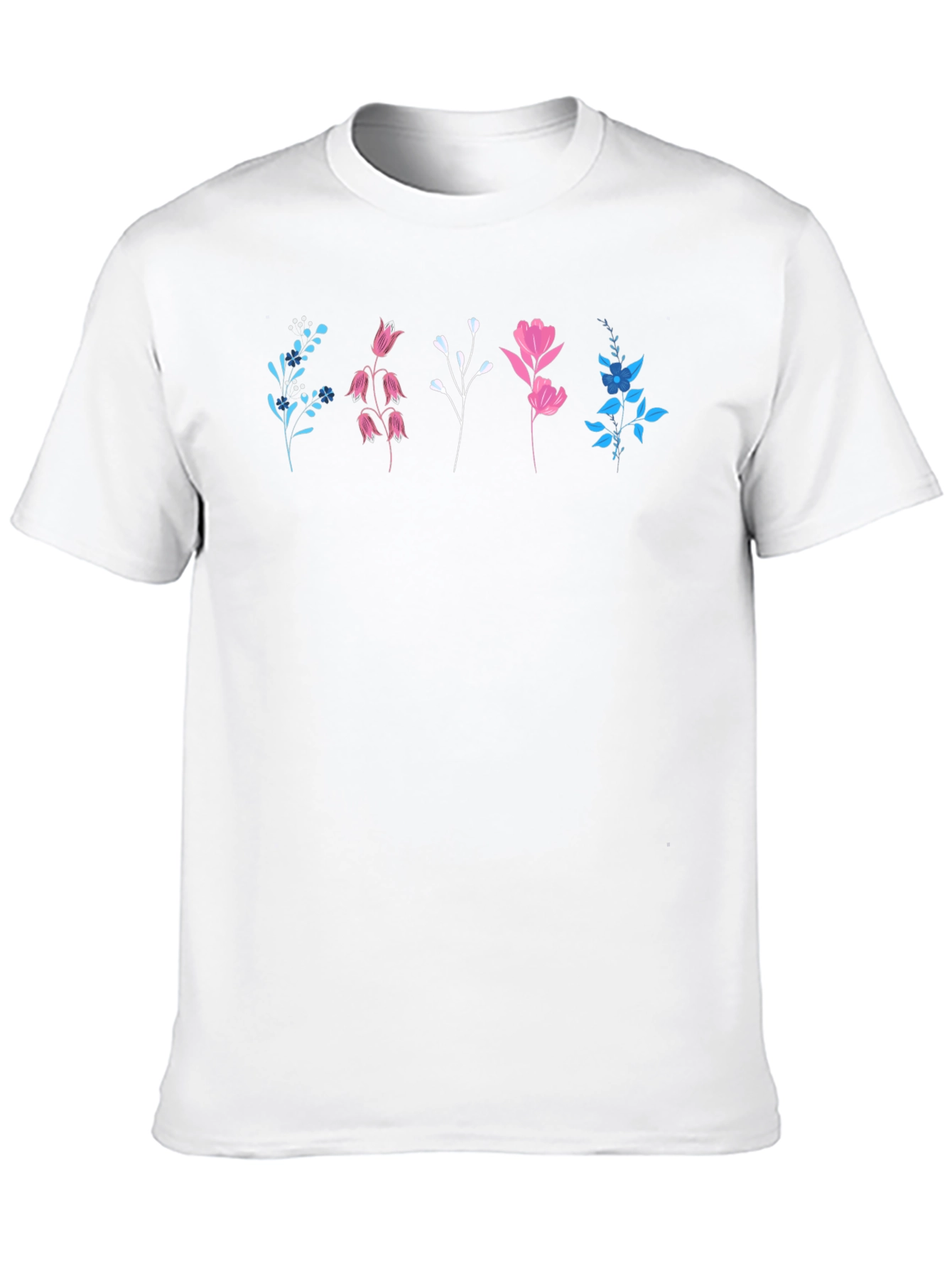 Floral Print Black T-Shirt - Casual Style