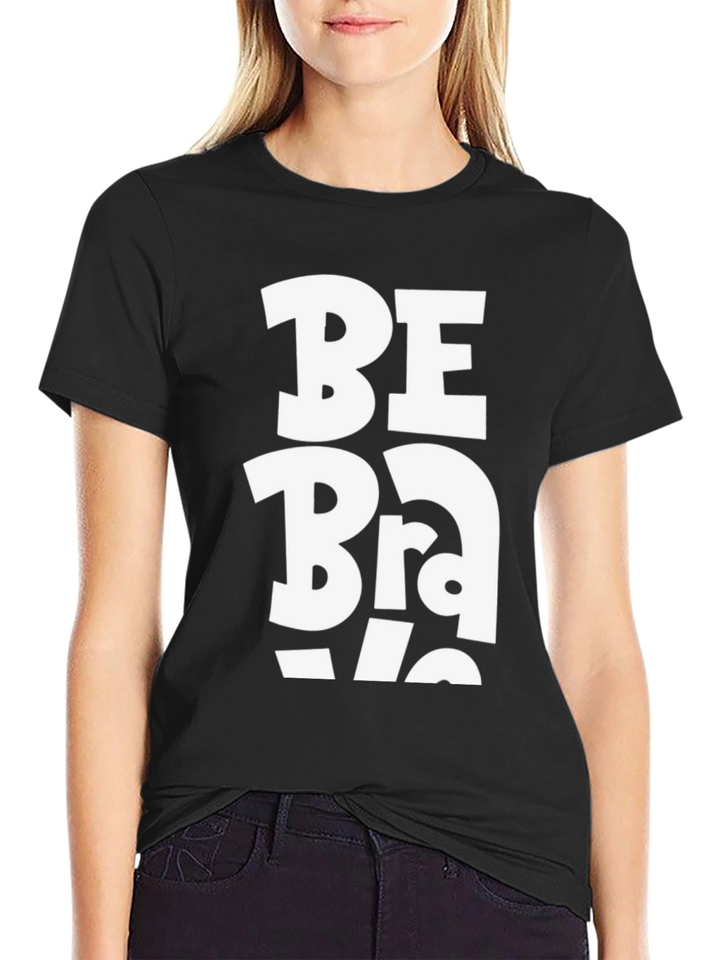 Be Brave Graphic Tee - Black Cotton Casual Shirt