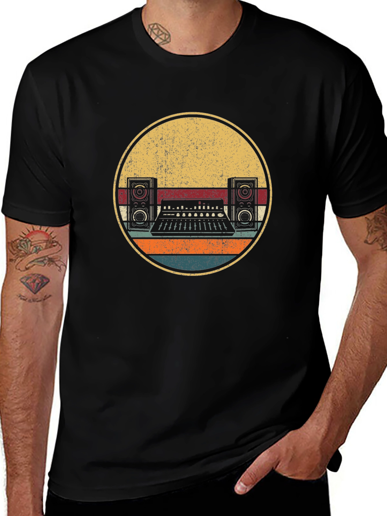 Retro Music Mixer T-Shirt - Vintage Studio Tee