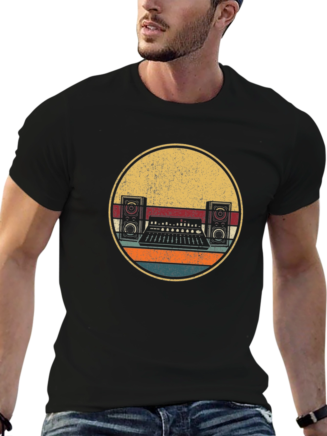 Retro Music Mixer T-Shirt - Vintage Studio Tee