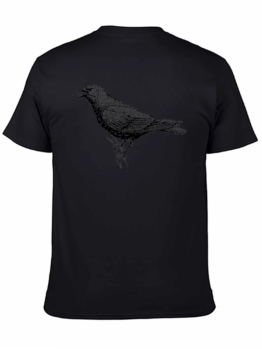 Raven Graphic Print Crew Neck T-Shirt