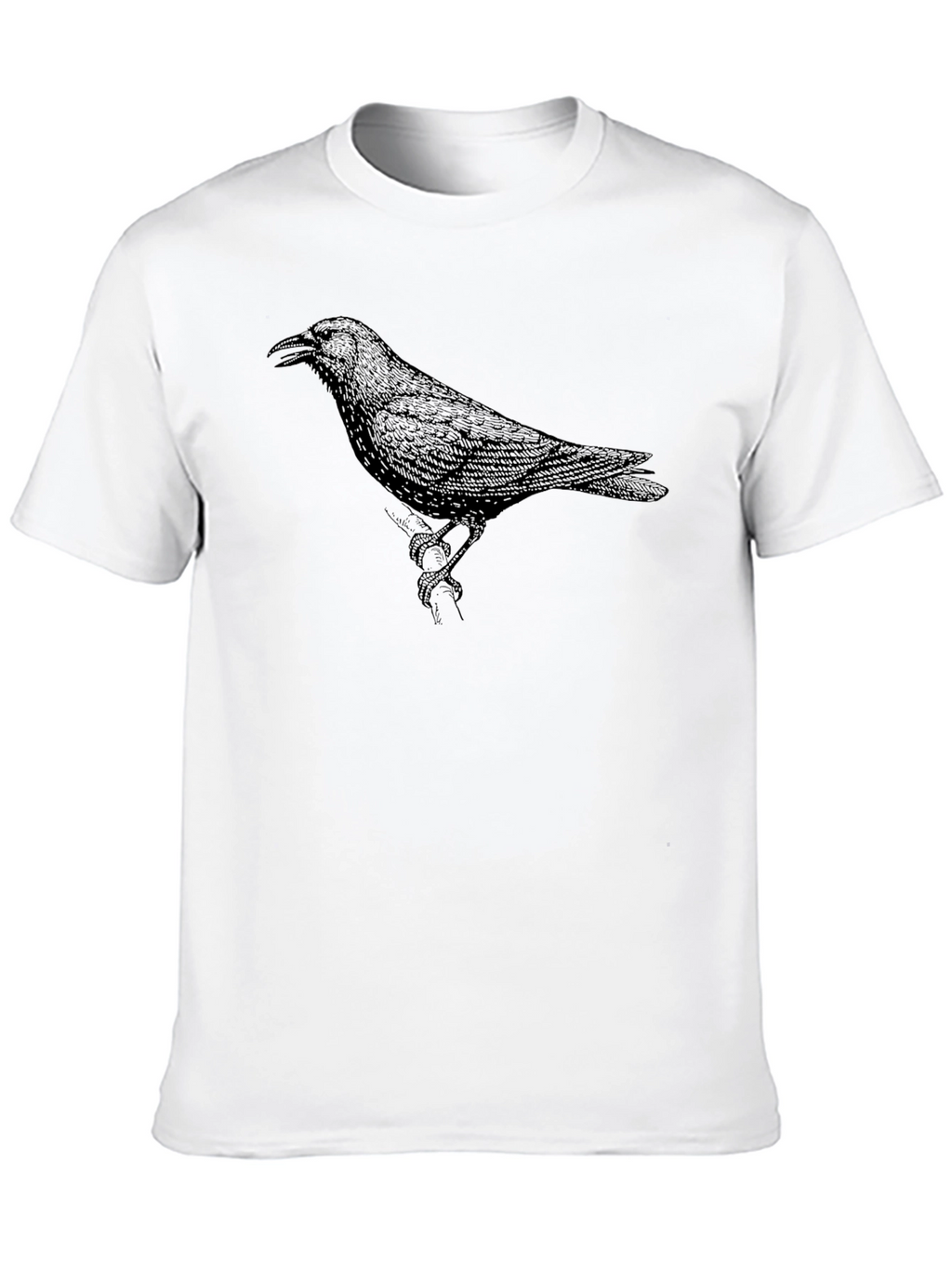 Raven Graphic Print Crew Neck T-Shirt