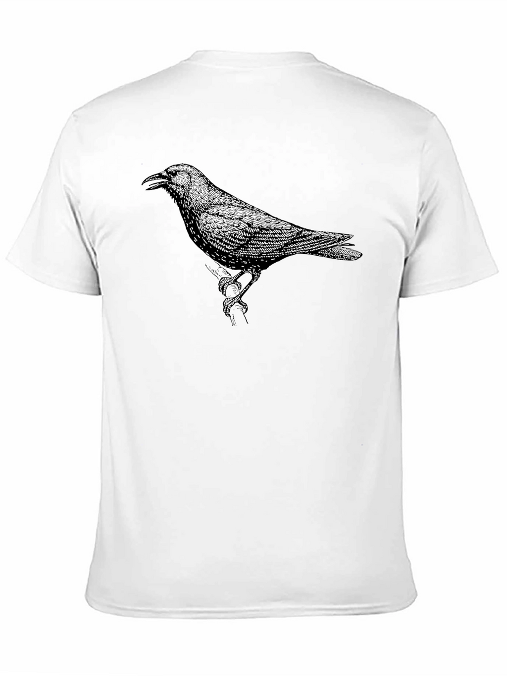 Raven Graphic Print Crew Neck T-Shirt