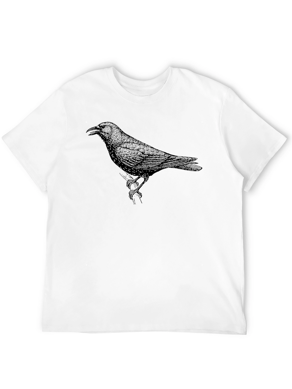 Raven Graphic Print Crew Neck T-Shirt