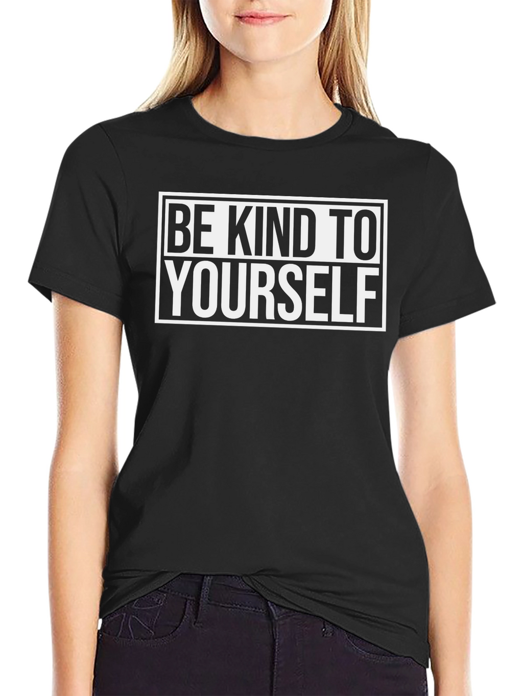 Be Kind To Yourself Black Graphic Tee