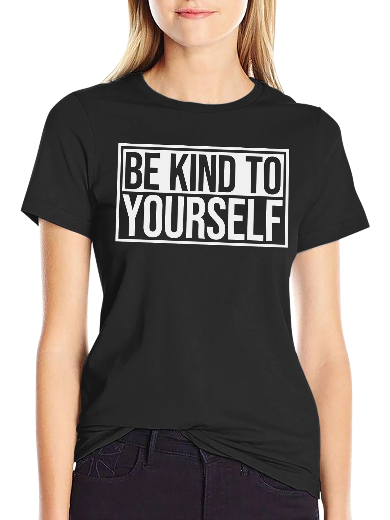 Be Kind To Yourself Black Graphic Tee