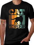 Cat Whisperer Graphic Tee - Retro Style