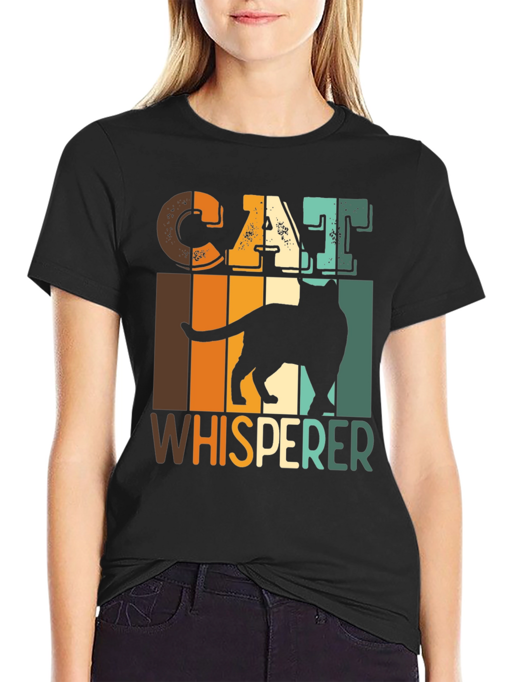 Cat Whisperer Graphic Tee - Retro Style