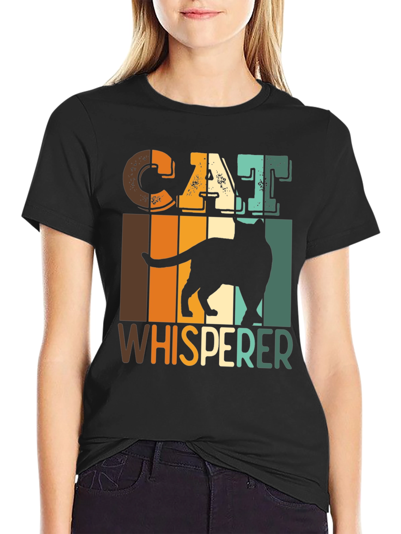 Cat Whisperer Graphic Tee - Retro Style