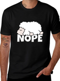Nope Sheep Graphic Tee - Lazy Humor T-Shirt
