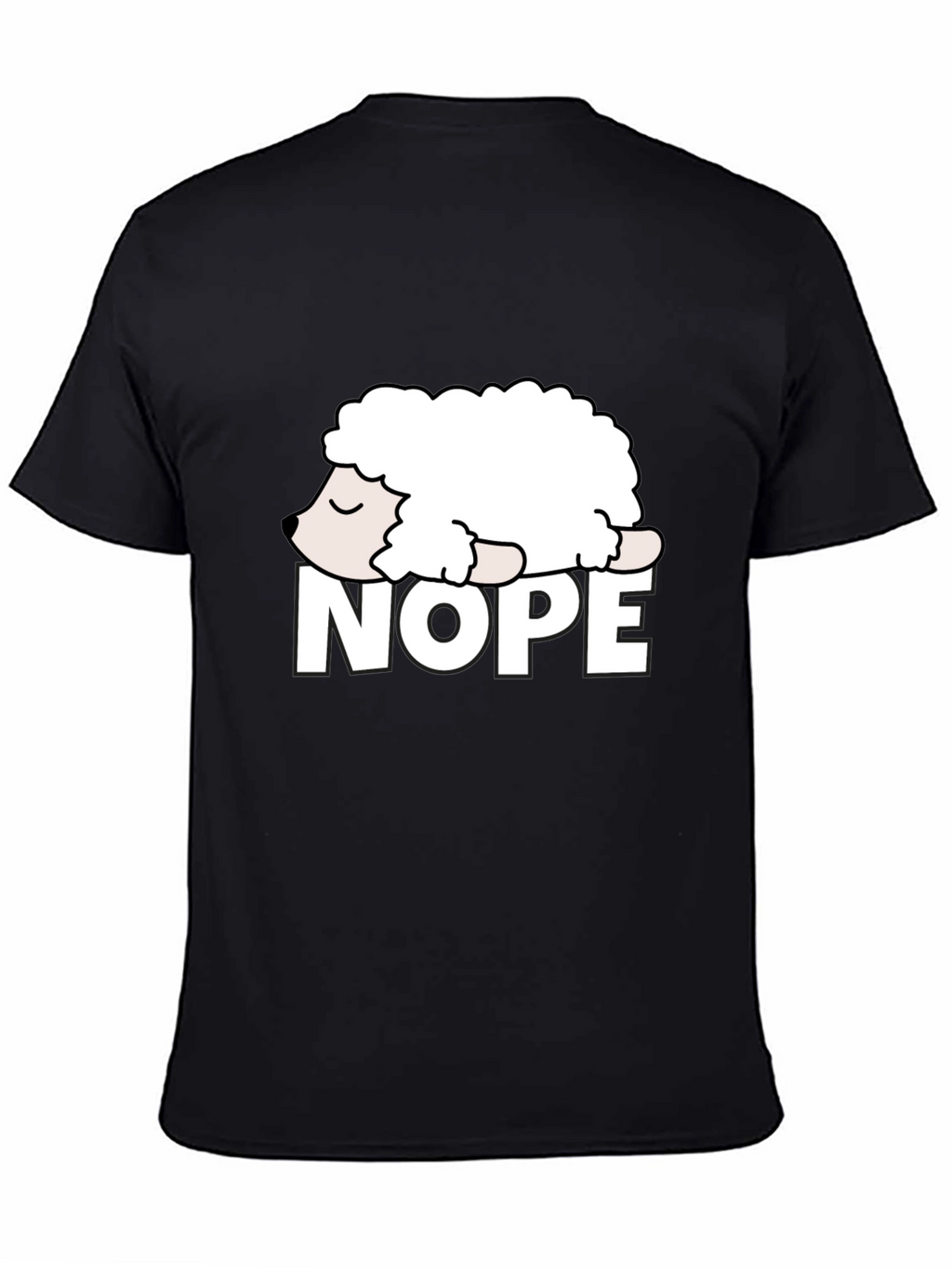Nope Sheep Graphic Tee - Lazy Humor T-Shirt
