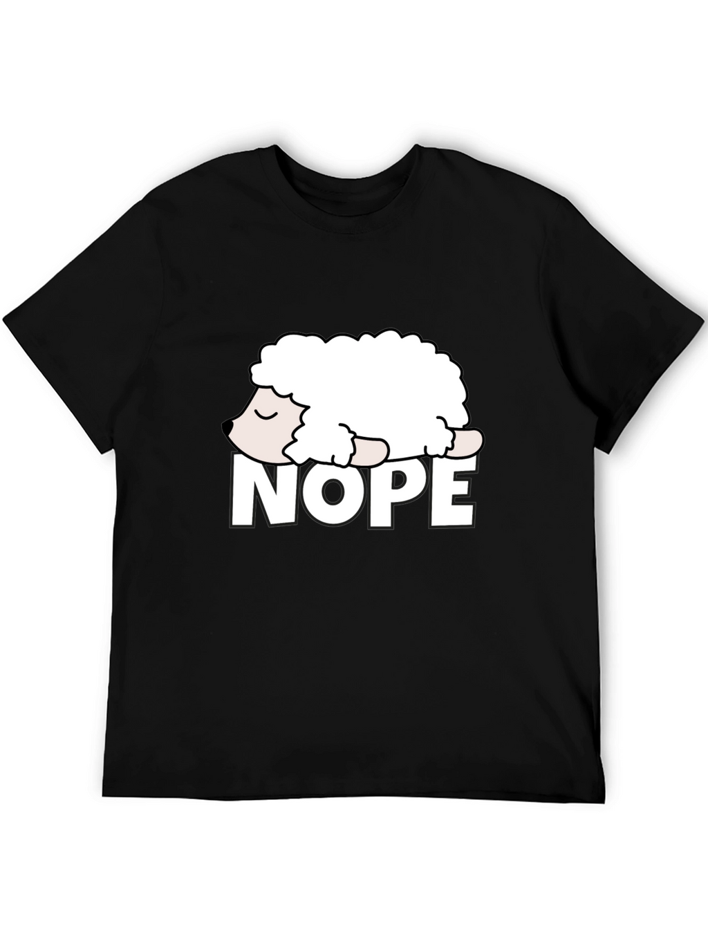 Nope Sheep Graphic Tee - Lazy Humor T-Shirt
