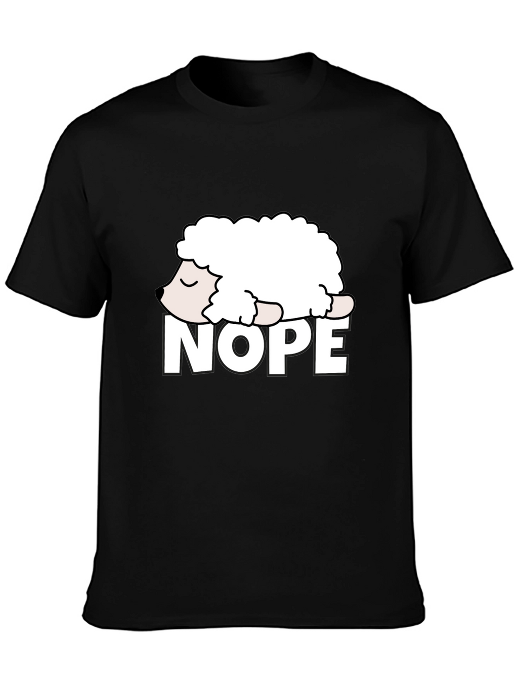 Nope Sheep Graphic Tee - Lazy Humor T-Shirt