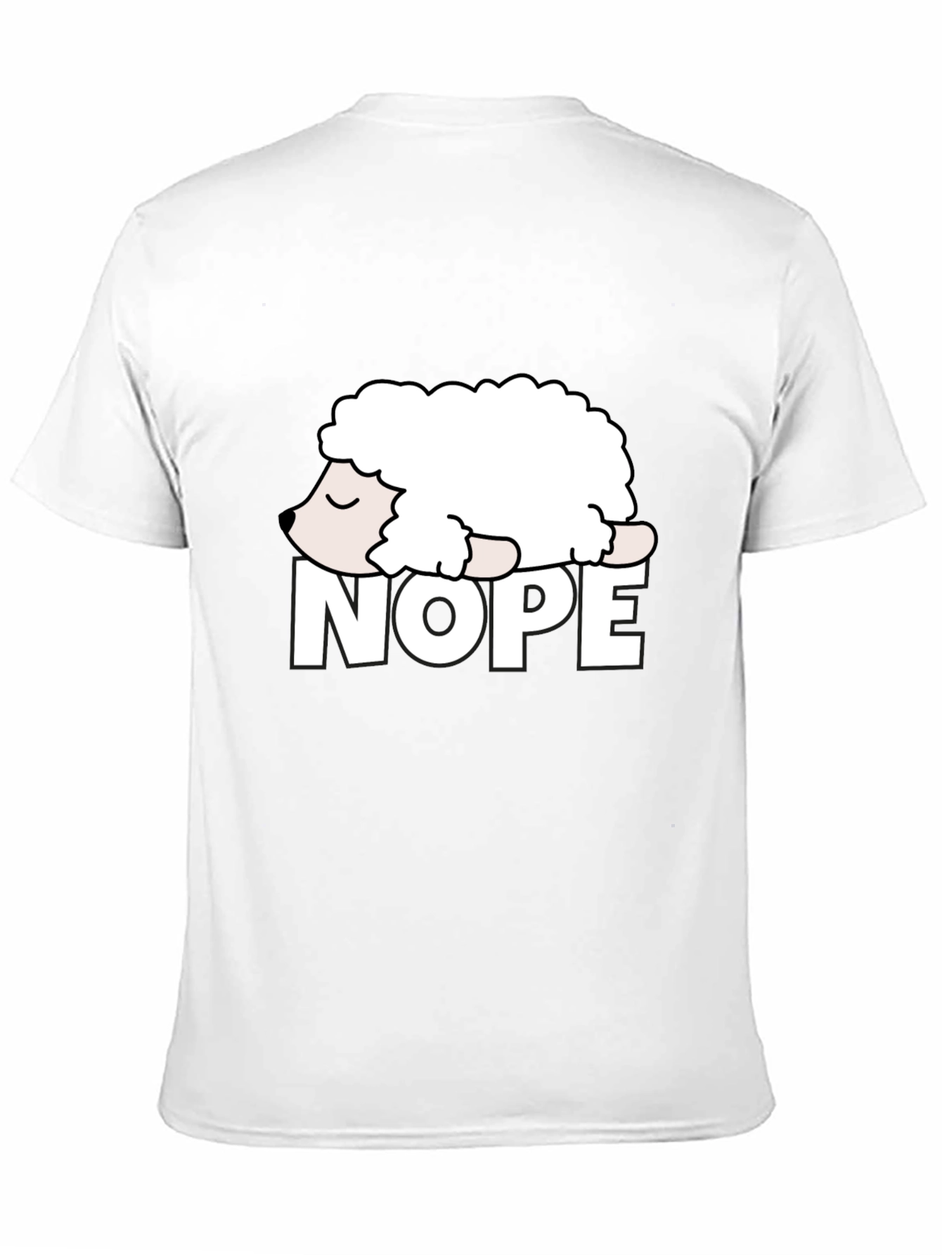 Nope Sheep Graphic Tee - Lazy Humor T-Shirt