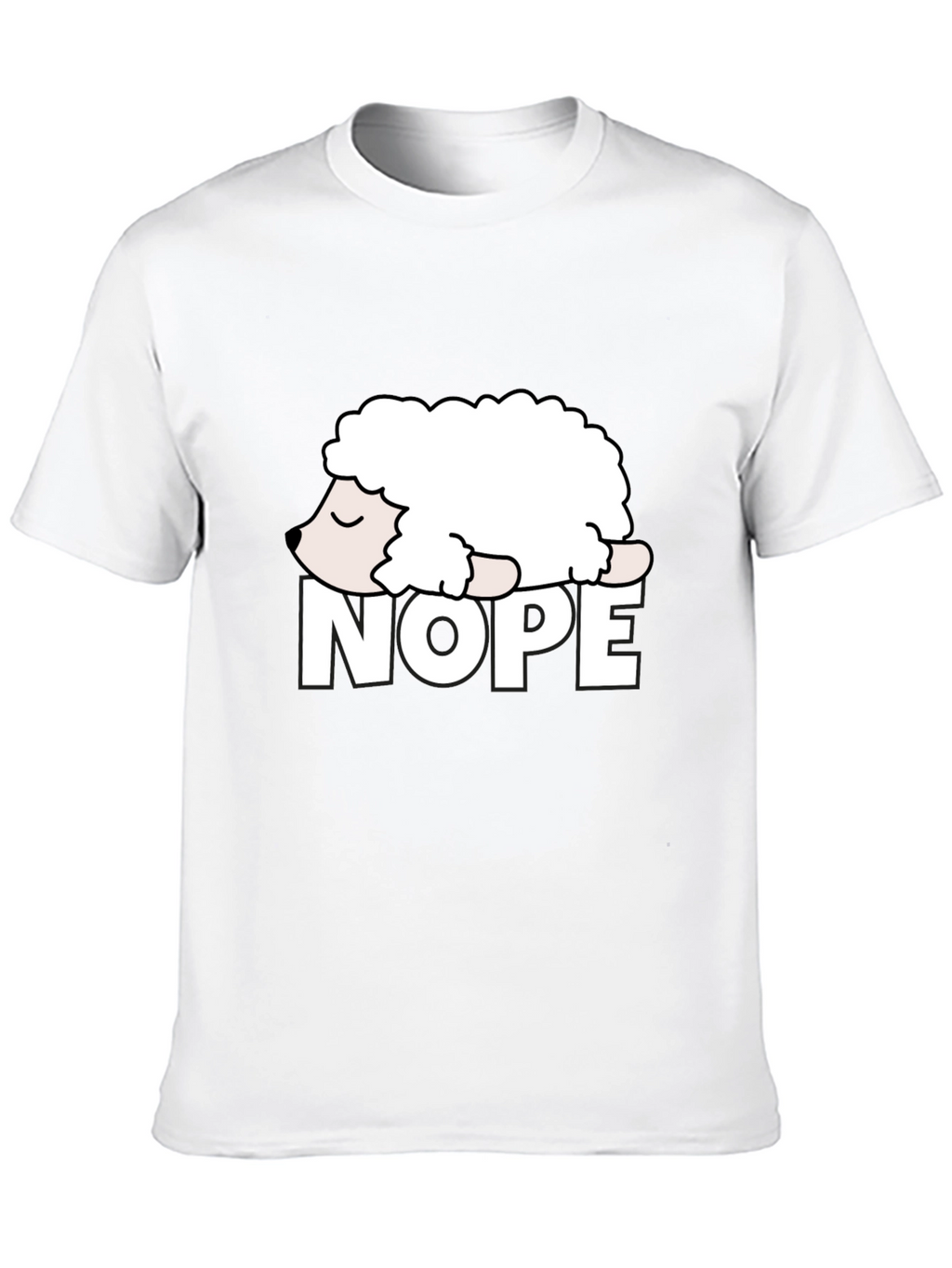 Nope Sheep Graphic Tee - Lazy Humor T-Shirt