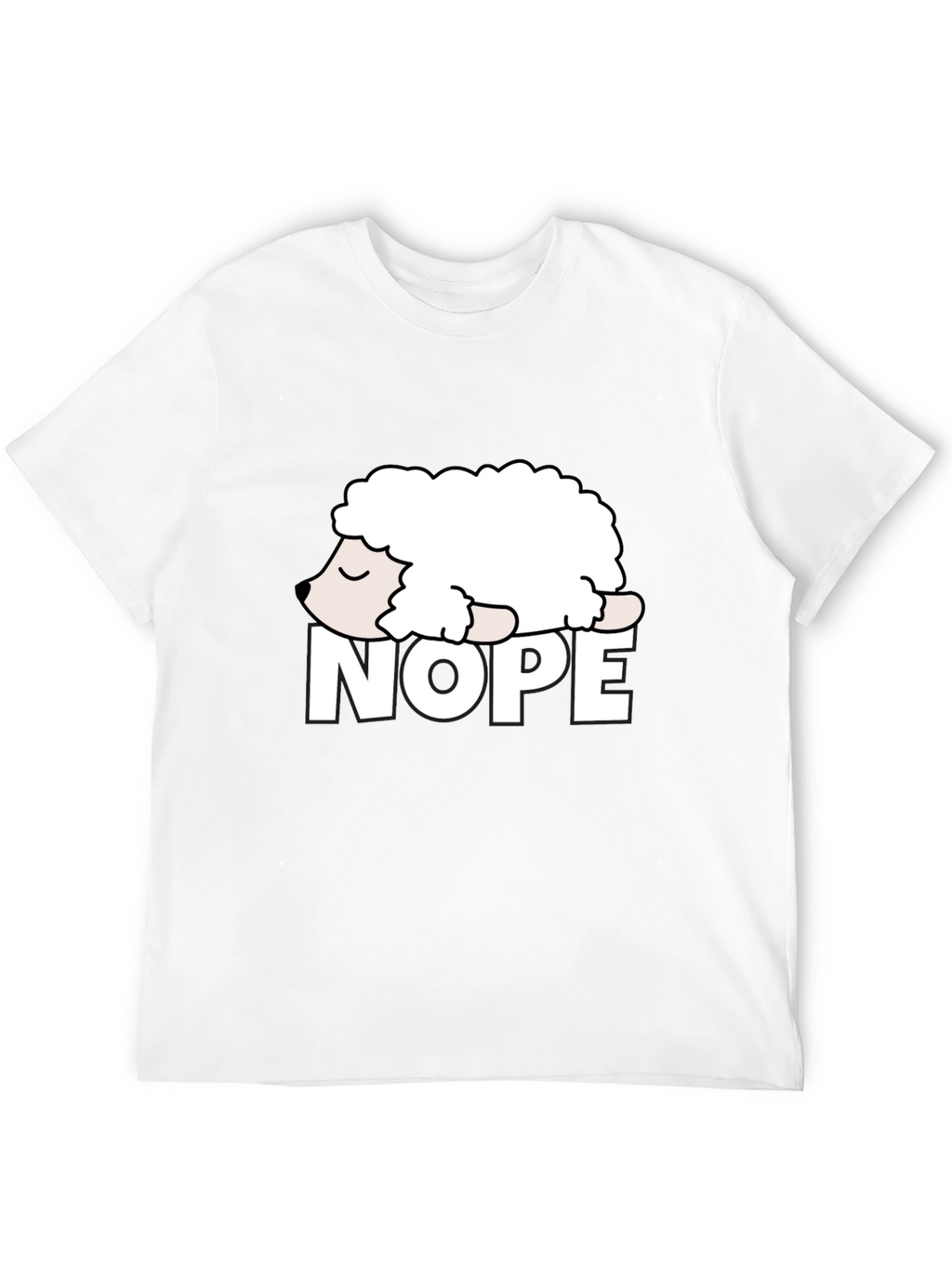 Nope Sheep Graphic Tee - Lazy Humor T-Shirt