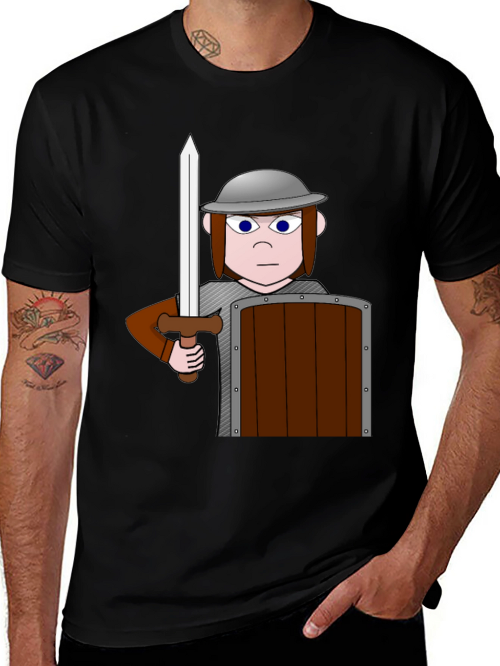 Cartoon Warrior T-Shirt