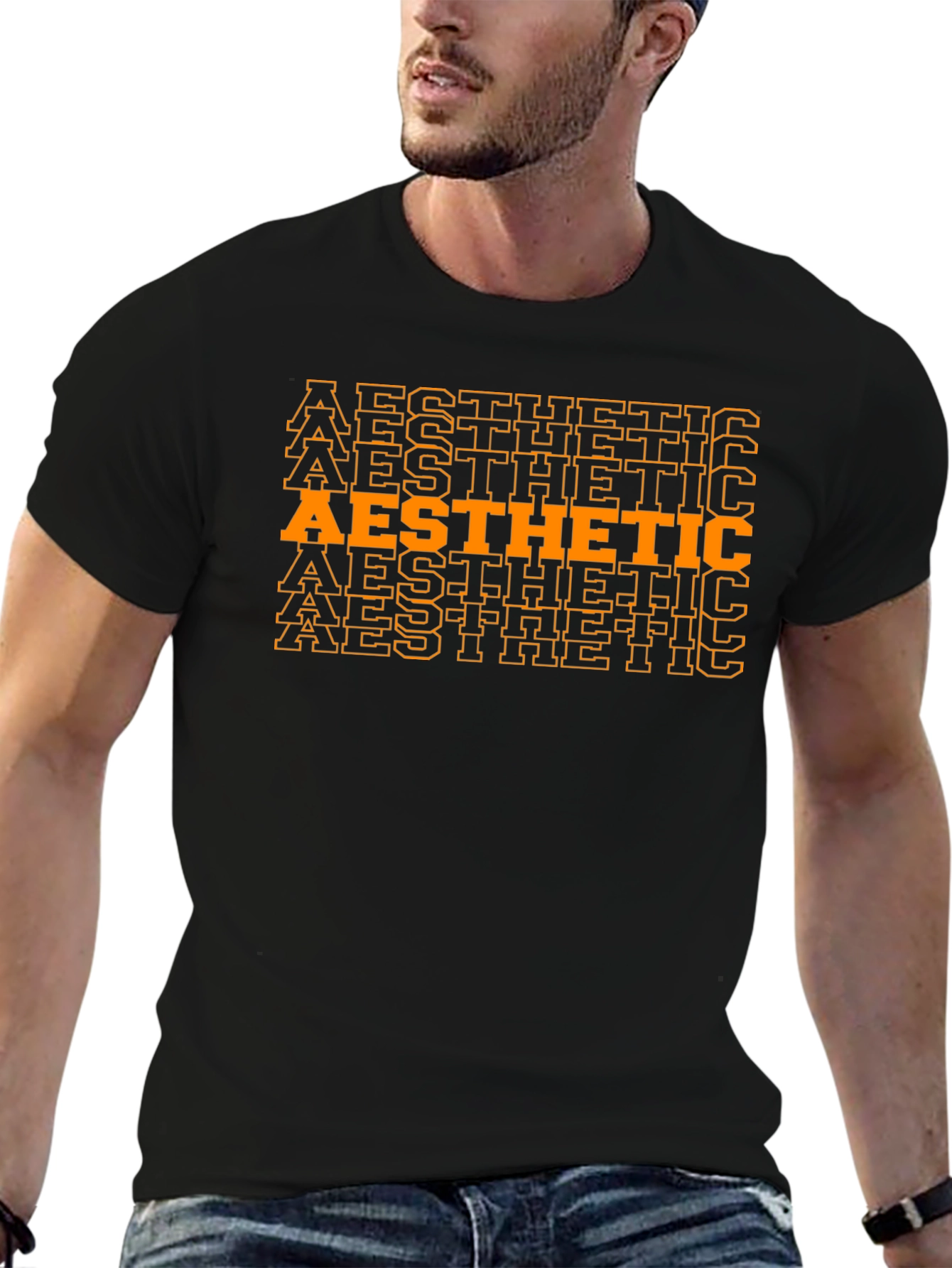 Aesthetic Stacked Graphic Tee - Modern Style