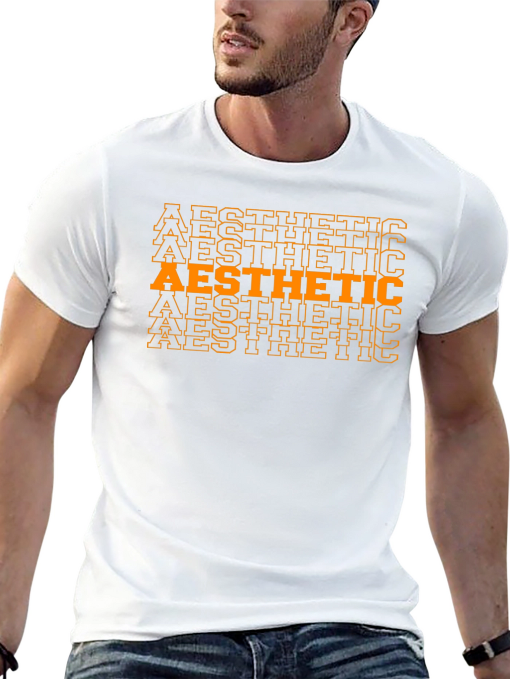Aesthetic Stacked Graphic Tee - Modern Style