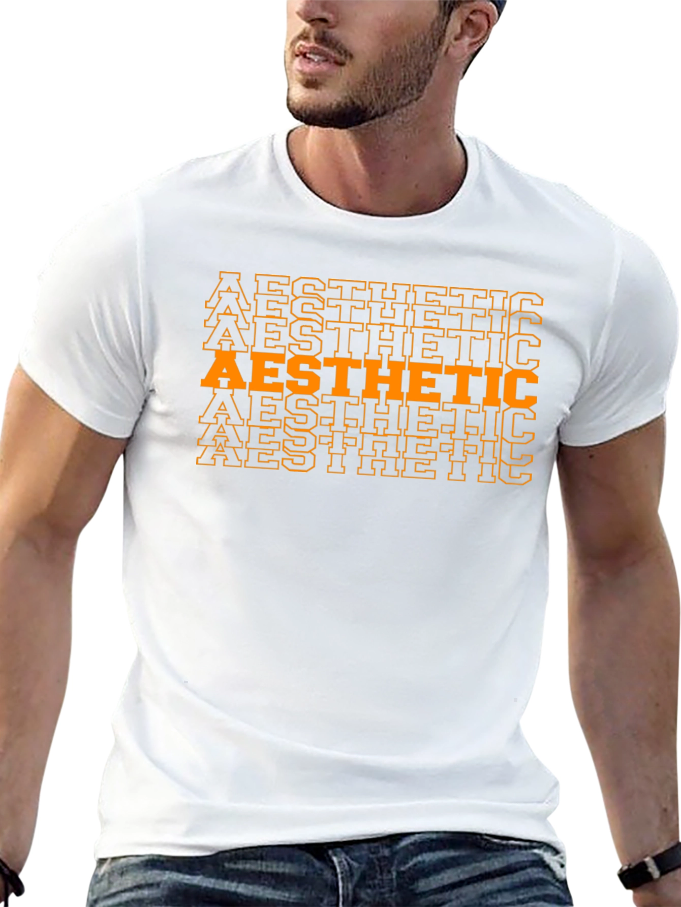 Aesthetic Stacked Graphic Tee - Modern Style